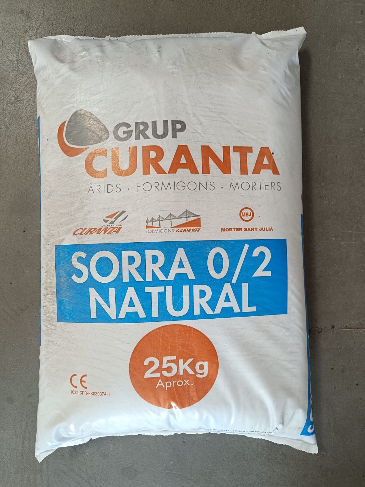 SACO SORRA FINA 0/2 ( 25KGS)